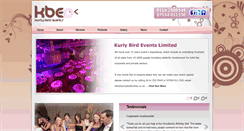Desktop Screenshot of kurlybirdevents.co.uk
